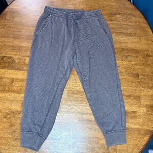 Aerie Dark Brown Jogger Fleece Lined with Pockets w/Zippers and Drawstring L